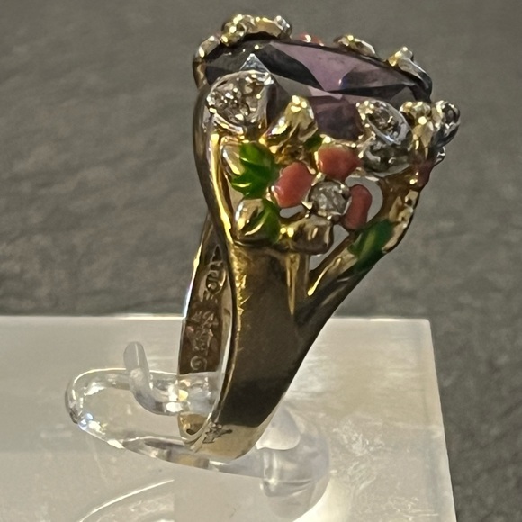 Vintage Kirks Folly Garden Fantasy Ring Size 11 - Picture 9 of 16